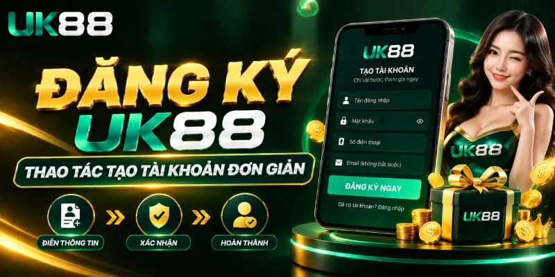 Đăng Ký UK88 – Thao Tác Tạo Tài Khoản Đơn Giản